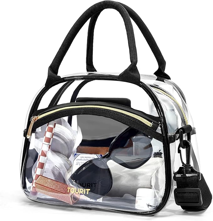 TOURIT Stadium Approved Clear Lunch Bag Transparent Bag with Adjustable Strap Clear Lunch Box for Women Men Work