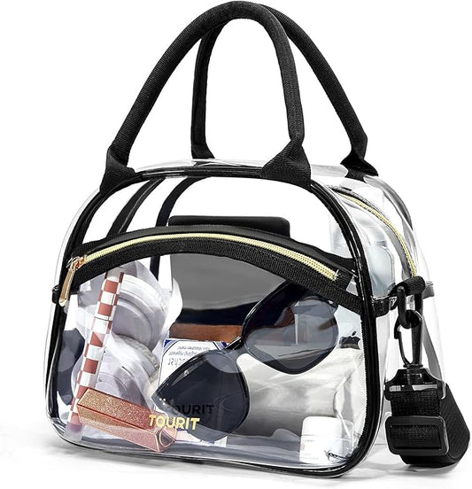 TOURIT Stadium Approved Clear Lunch Bag Transparent Bag with Adjustable Strap Clear Lunch Box for Women Men Work