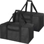 COOLBEBE 24" Sports Duffle Bag - 53L Travel Duffel Tote Bag with Upgrade Zipper Weekender Overnight, Sturdy & Water Resistant Camping duffle (2Pack Black)