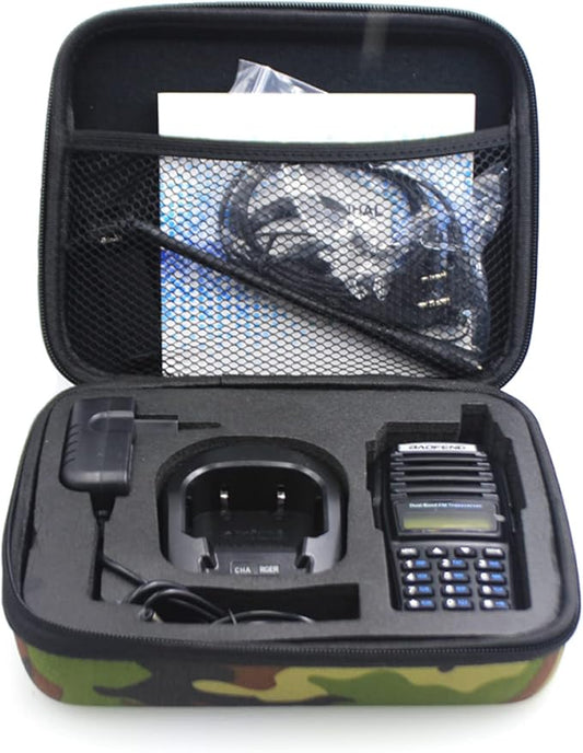 Radio Carrying Travel Case, for BAOFENG UV-82 All Series UV-82L UV-82x3, Protect Dual Band Two-Way Radio, Camouflage Walkie Talkie Carrying Handbag(Camo)