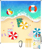 Airensky Beach Blanket, Sandproof Beach Mat 79" X 82" for 4-7 Adults, Large Waterproof Beach Blanket Quick Drying Lightweight Beach Blanket with 4 Stakes for Travel Camping Hiking(Sand Beach)
