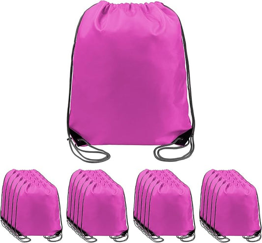 BeeGreen Drawstring Backpack Bags 20,30,50 Packs Reflective String Bags for Gym Sport Trip Cinch Sack DIY for Women Men