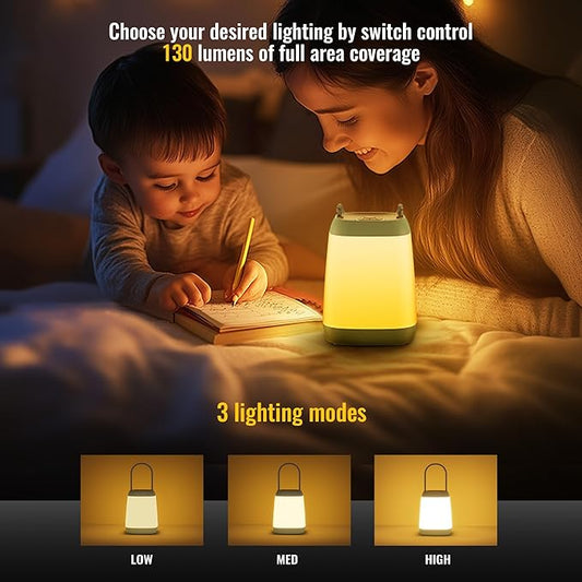 2 Pack LED Camping Light, Battery Powered LED Tent Lantern with 3 Modes, Portable Night Light for Camping, Hiking, Emergency, Backpacking, Indoor and Outdoor Use