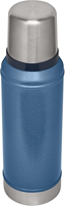Stanley Classic Legendary Vacuum Bottle 1.0 qt | Wide Mouth with Leakproof Cup Lid | Keep Drinks Hot or Cold | Packable for Travel | Insulated Stainless Steel Thermos | BPA-Free | Hammertone Lake