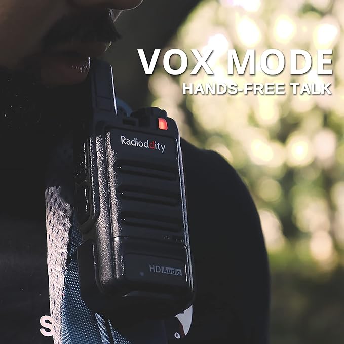 Radioddity GM-N1 GMRS Radio Handheld, Noise Canceling Long Range Two Way Radio for Adults, with 30 Channels 3000mAh Rechargeable Battery, Privacy Code, VOX for Camping, Offroad (2 Packs)