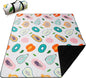 Picnic Blanket Extra Large(79" x 82"), 3-Layer Thickening Camping Blanket, Machine Washable Outdoor Blanket, Wear-Resistant, Soft and Comfortable, Sandproof Beach Mat for Beach, Park, Lawn