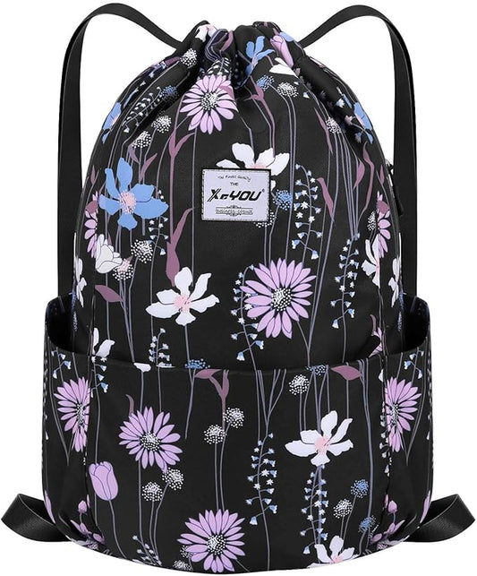 XEYOU Drawstring Sports Backpack Lightweight Gym Yoga Sackpack Shoulder Rucksack Casual Outdoor Daypack for Women and Men