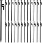 Blulu 24 Pcs 8/12/16 Inch Tent Stakes Heavy Duty Steel Metal Tent Pegs Unbreakable and Inflexible Metal Stakes Tent Spikes for Camping, Yard Decoration, Picnic, Tarp(Black, 12 Inch)