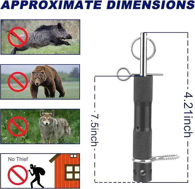 Perimeter Trip Alarm, Camping Trip Wire Alarm Device, Early Warning Security System for Camping and Property Safety, Use 209 Primers C2, black