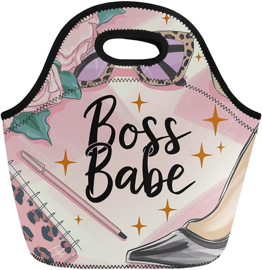 Neoprene Lunch Bags Thermal Insulated Lunch Tote Bag Reusable Washable Neoprene Picnic Bag for Women Men