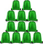 KUUQA 12 Pcs Drawstring Backpack Bags String Backpack Bulk Sport Gym Sack Bags for Traveling and Storage (Dark Green)