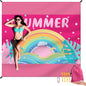 Beach Blanket Waterproof Sandproof Large Beach Mat 79" X 83" for 2-4 Adults Sand Free Mat Quick Drying,Lightweight & Durable with 4 Stakes & 4 Corner Pockets for Beach Travel Camping.(Pink)