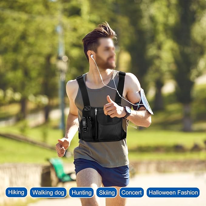 abcGoodefg Radio Chest Harness Chest Front Pack Pouch Holster Vest Rig for Two Way Radio Walkie Talkie(Rescue Essentials)