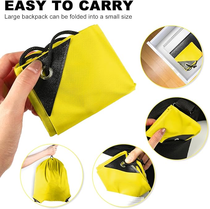 GoodtoU Drawstring Bags, Drawstring Backpack Bulk Nylon Backpack Draw String Back Bag Cinch Sack Drawstring Gym Bag String Backpack for Sport, Traveling, Team (Yellow, 16Pcs)