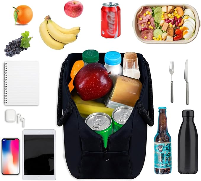 Cute Lunch Bag Women With Placemat and Water Bottle,Insulated Lunch Box for Women,Placemat Keep Clean and Hygienic Durable Leakproof Thermal High Capacity for Travel Picnic Insulated Lunch Bag