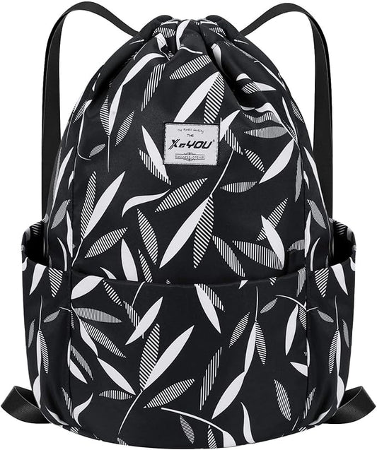 XEYOU Drawstring Sports Backpack Lightweight Gym Yoga Sackpack Shoulder Rucksack Casual Outdoor Daypack for Women and Men