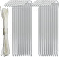 9 Inches 40 Pack Heavy Duty Tent Stakes, Metal Ground Stakes for Camping, Garden or Inflatable, Galvanized Steel Pegs for Yard and Outdoor Decorations