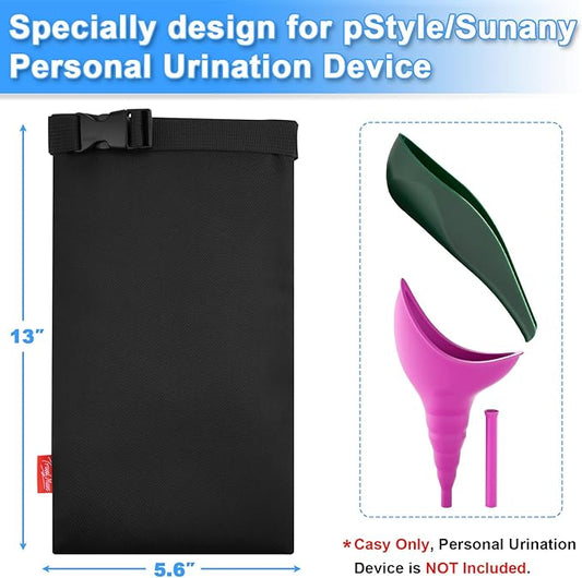 Carrying Case for pStyle Sunany Female Urination Device, Portable Pee Funnel Storage Pouch, Waterproof Reusable Discreet Carrying Bag, Adjustable Urinal Protective Travel Case for Travel and Outdoor