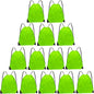 Drawstring Bags Bulk 14 Pcs Drawstring Backpack Bulk Cinch Bag Sackpack for Men Women Gym (Light Green)