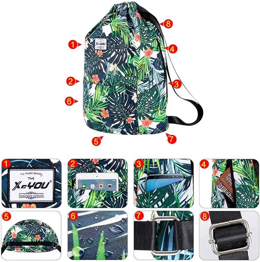 XEYOU Drawstring Sports Backpack Lightweight Gym Yoga Sackpack Shoulder Rucksack Casual Outdoor Daypack for Women and Men