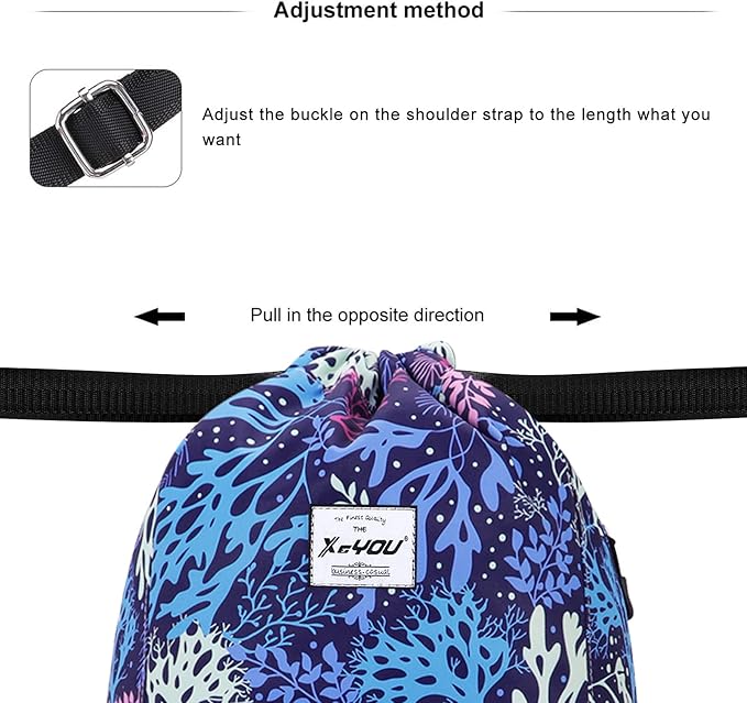 XEYOU Drawstring Sports Backpack Lightweight Gym Yoga Sackpack Shoulder Rucksack Casual Outdoor Daypack for Women and Men