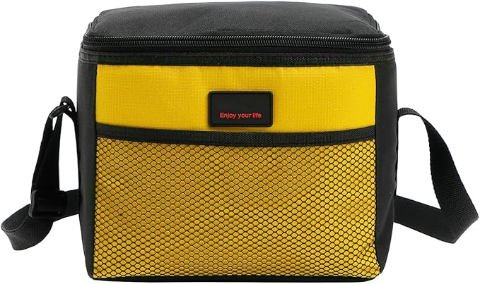 Nanxson 5L Lunch Bag Leakproof Thermal Cooler Lunch Box Adult Waterproof Insulated Lunch Tote Bag (5L,Yellow)