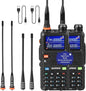 Ham Radio Handheld Baofeng Radio 5RM Upgraded of UV-5R High Power Long Range Walkie Talkies for Adults Multi-Band Two Way Radio NOAA Weather Copy Frequency USB C Charger 999CH Outdoor Hiking Camping
