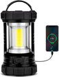 Rechargeable Camping Lantern, 3000LM 5 Light Modes Camping Light 4400 Capacity Phone Charger LED Impact-Resistant Flashlight Lantern Portable Waterproof Hurricane Lanterns for Emergency(Black)