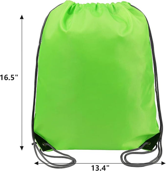 BeeGreen Drawstring Backpack Bags 20,30,50 Packs Reflective String Bags for Gym Sport Trip Cinch Sack DIY for Women Men