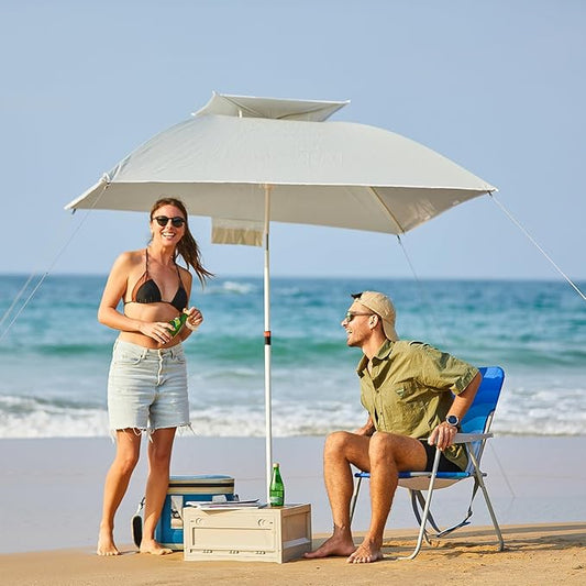 #WEJOY Folding Beach Chair for Adults, Lightweight Beach Chair with Shoulder Straps, High Back Beach Chairs with Hard Armrest, Supports 300lbs for Beach Lawn Concert