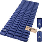 Hikenture Double Sleeping Pad,Ultralight Camping Mattress 2 Person,Backpacking Pad with Pump Sack,Inflatable Air Mat for Tent(1037-B2) (Dark Blue, 72" L x 28" W)