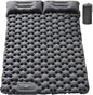 Camping Sleeping Pad，Camping Mattress 2 Person with Pillow Built-in Pump，Portable Sleeping Bed Compact for Camping Hiking Backpacking Outdoor(Grey-Full)