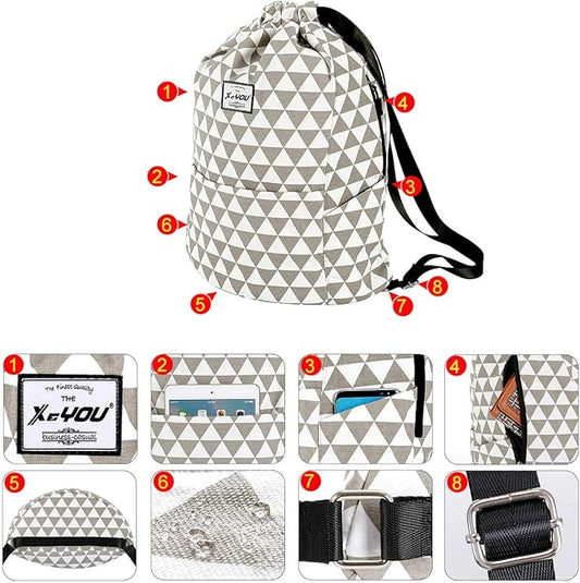 XEYOU Drawstring Sports Backpack Lightweight Gym Yoga Sackpack Shoulder Rucksack Casual Outdoor Daypack for Women and Men