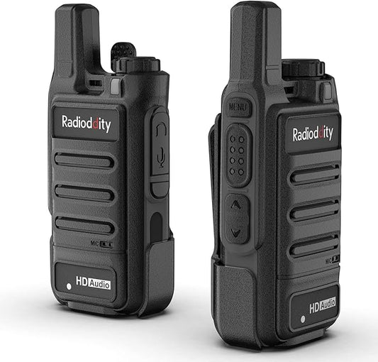 Radioddity GM-N1 GMRS Radio Handheld, Noise Canceling Long Range Two Way Radio for Adults, with 30 Channels 3000mAh Rechargeable Battery, Privacy Code, VOX for Camping, Offroad (2 Packs)