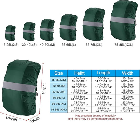 PATIKIL Waterproof Backpack Rain Cover, Non-Slip Backpack Cover with Reflective Strap Stay Dry for Hiking, Camping, Hunting