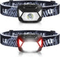 Lepro 320015 Battery Powered Headlamp - 1300Lux Super Bright LED Head Lamp with Red Light, IPX4 Waterproof Headlights for Outdoor Camping, Hiking, Hunting, Power Outages, Emergency, Hurricane, 2 Pack