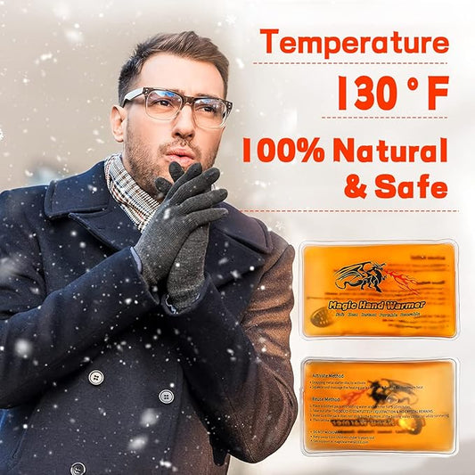 8 Pack Magic Hand Warmers, Reusable Snap Heat Packs, Reusable Pocket Hand Warmers, Portable Hand Warmers Used for Outdoor, Indoor, Working, Studying, Camping, Warm Gifts for Adults or Kid(P0125)