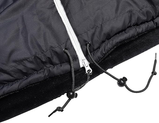 Thermotuff Wearable Sleeping Bag with Dual Hoodie, Zippered Arm Holes, Pockets & Adjustable Drawstring - Ideal for Camping, Cold Weather Hiking, and Stadium Sak Blanket