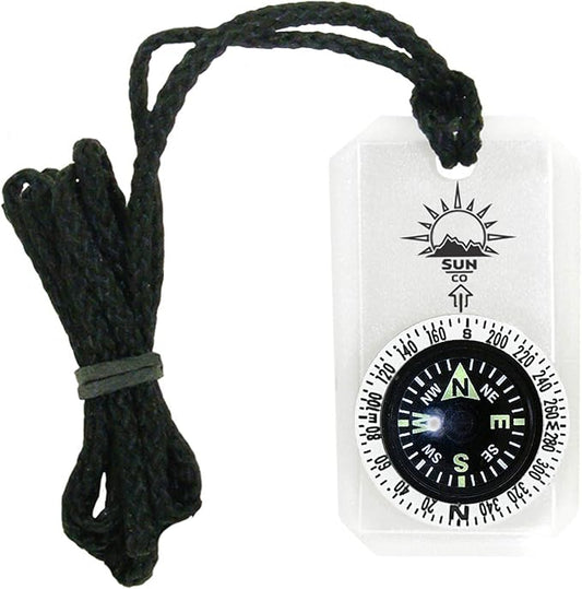Sun Company MiniComp II - Mini Orienteering Compass with Rotating Bezel | Easy-to-Read Zipper Pull Compass for Jacket, Parka, or Pack