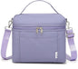 NOL Natural Organic Lifestyle Insulated Lunch Bags for Women Cooler Bag Lightweight Nylon Waterproof Lunch Box For Work (Light purple, Medium(normal))