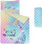 Space Nap Mat - Space Ship Galaxy Sleeping Bag with Removable Pillow - Daycare and Sleepovers Preschool Kindergarten Bedding Set for Kids Toddler Boys Girls