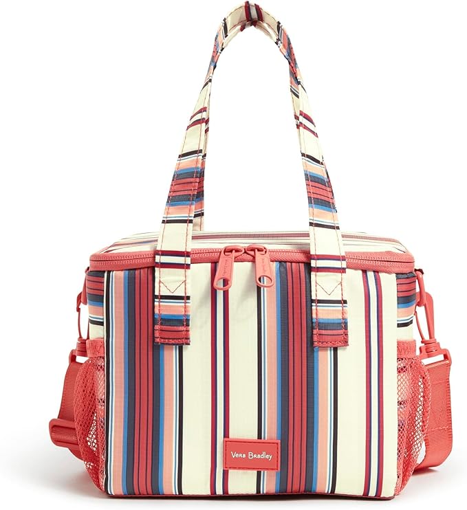 Vera Bradley Women's Recycled Ripstop Lunch Cooler, Bohemian Stripe, One Size