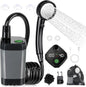 Portable Shower for Camping, [Long-Lasting] Spopal 6000mAh Rechargeable Camping Shower with Intelligent LED Display, 4 Spray Modes, IPX7 Waterproof Outdoor Shower Kit for Hiking, Travel, Car, Pet