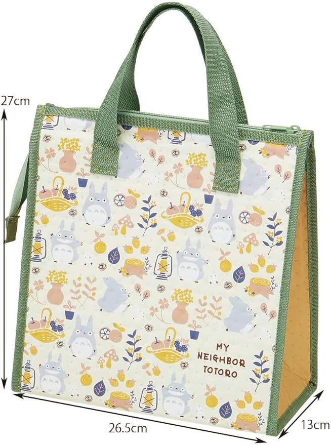 Skater My Neighbor Totoro Thermal Insulated Lunch Bag with Zip Closure - Foraging