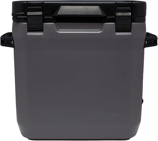 Stanley Adventure Outdoor Cooler 30 qt | Heavy Duty Outdoor Camping Cooler with Easy Carry Side Handles | 4 Days Cooling Ice Chest for 40 Cans | Flat Top Doubles as Seat | BPA-Free | Charcoal