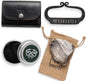 Carbon Steel Fire Striker, English Flint Stone & Char cloth Traditional Hand Forged Fire Starter, Leather Gift Kit with Emergency Tinder Jute Bag