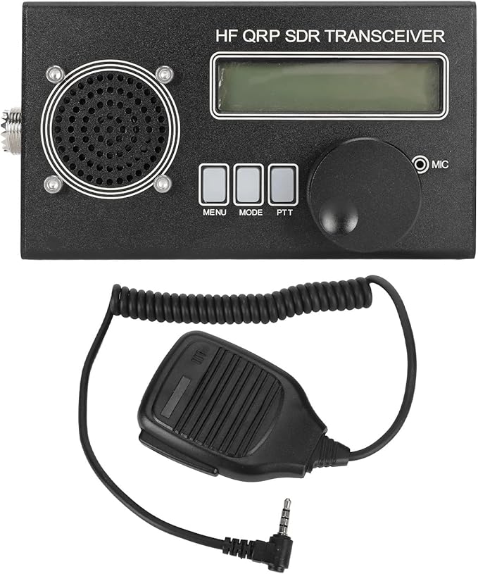 Open Source SDR Transceiver Radio Receiver with 8 Bands, USDX QRP HF, DIY, Built in Lithium Polymer Battery, for Shortwave Radio (US Plug)