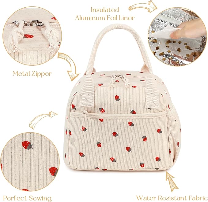CAMTOP Lunch Box for Women Men Insulated Lunch Bag Lunch Tote Bag Leakproof Thermal Cooler Large Capacity for Travel Work School Picnic