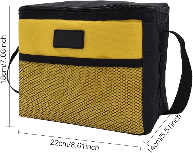 Nanxson 5L Lunch Bag Leakproof Thermal Cooler Lunch Box Adult Waterproof Insulated Lunch Tote Bag (5L,Yellow)