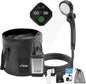WADEO Portable Camping Shower, 6000mAh Rechargeable Shower Pump, Filtered Shower Head & 5 Gallons Foldable Bucket, Outdoor Shower for Hiking Beach, Travel, Pet Bath, Car Washing, Surf & Boat Cleaning